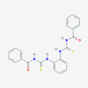 molecular formula C22H18N4O2S2 B304619 N-[[2-(benzoylcarbamothioylamino)phenyl]carbamothioyl]benzamide CAS No. 87874-16-6
