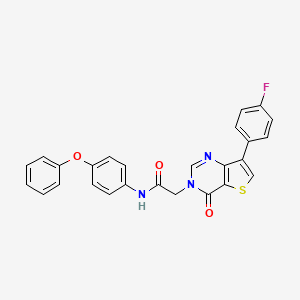 2-[7-(4-fluorophenyl)-4-oxothieno[3,2-d]pyrimidin-3(4H)-yl]-N-(4-phenoxyphenyl)acetamide