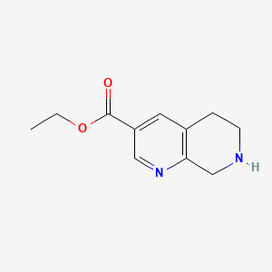 molecular formula C11H14N2O2 B3046195 Ethyl 5,6,7,8-tetrahydro-1,7-naphthyridine-3-carboxylate CAS No. 1207253-96-0