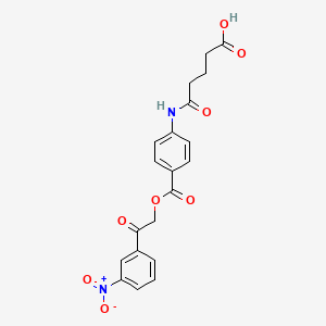 5-[(4-{[2-(3-Nitrophenyl)-2-oxoethoxy]carbonyl}phenyl)amino]-5-oxopentanoic acid