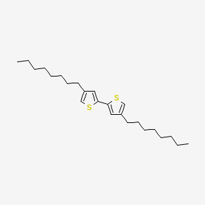 molecular formula C24H38S2 B3046199 2,2'-联噻吩，4,4'-二辛基- CAS No. 120762-66-5
