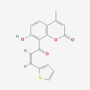 molecular formula C17H12O4S B304621 7-hydroxy-4-methyl-8-[3-(2-thienyl)acryloyl]-2H-chromen-2-one 