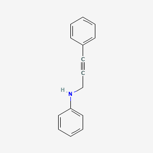 molecular formula C15H13N B3046221 Benzenamine, N-(3-phenyl-2-propynyl)- CAS No. 121194-51-2