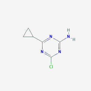 molecular formula C6H7ClN4 B3046224 4-Chloro-6-cyclopropyl-1,3,5-triazin-2-amine CAS No. 121279-07-0