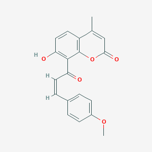 molecular formula C20H16O5 B304623 7-hydroxy-8-[3-(4-methoxyphenyl)acryloyl]-4-methyl-2H-chromen-2-one 