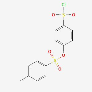 molecular formula C13H11ClO5S2 B3046230 4-(Chlorosulfonyl)phenyl 4-methylbenzene-1-sulfonate CAS No. 121347-21-5