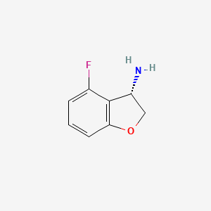 molecular formula C8H8FNO B3046232 (3S)-4-Fluoro-2,3-dihydrobenzo[b]furan-3-ylamine CAS No. 1213519-46-0