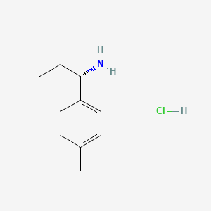 molecular formula C11H18ClN B3046233 (S)-2-Methyl-1-(p-tolyl)propan-1-amine hydrochloride CAS No. 1213650-06-6