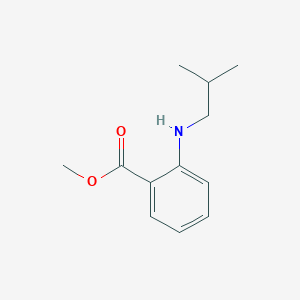 molecular formula C12H17NO2 B3046234 Benzoic acid, 2-[(2-methylpropyl)amino]-, methyl ester CAS No. 121385-38-4