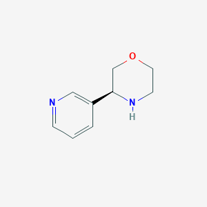 molecular formula C9H12N2O B3046235 (S)-3-(Pyridin-3-yl)morpholine CAS No. 1213926-51-2
