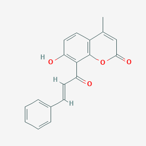 molecular formula C19H14O4 B304624 8-cinnamoyl-7-hydroxy-4-methyl-2H-chromen-2-one 