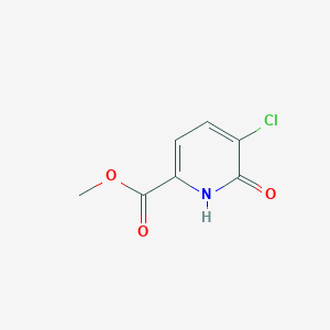 molecular formula C7H6ClNO3 B3046241 Methyl 5-chloro-6-oxo-1,6-dihydropyridine-2-carboxylate CAS No. 1214386-04-5