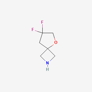 molecular formula C6H9F2NO B3046245 7,7-Difluoro-5-oxa-2-azaspiro[3.4]octane CAS No. 1214875-26-9