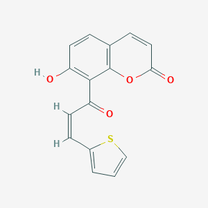 molecular formula C16H10O4S B304625 7-hydroxy-8-[3-(2-thienyl)acryloyl]-2H-chromen-2-one 