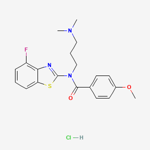 N-(3-(dimethylamino)propyl)-N-(4-fluorobenzo[d]thiazol-2-yl)-4-methoxybenzamide hydrochloride