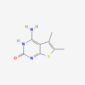 molecular formula C8H9N3OS B3046267 4-amino-5,6-dimethylthieno[2,3-d]pyrimidin-2(1H)-one CAS No. 121746-18-7