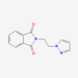 molecular formula C13H11N3O2 B3046268 2-(2-(1H-Pyrazol-1-yl)ethyl)isoindoline-1,3-dione CAS No. 121751-71-1