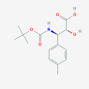 molecular formula C15H21NO5 B3046271 (2R,3R)-3-((tert-Butoxycarbonyl)amino)-2-hydroxy-3-(p-tolyl)propanoic acid CAS No. 1217647-86-3