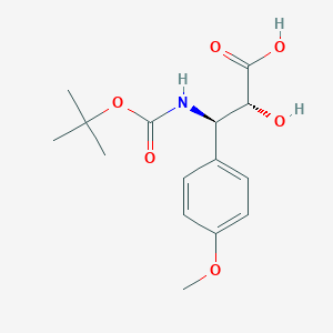 molecular formula C15H21NO6 B3046272 (2R,3R)-3-((tert-Butoxycarbonyl)amino)-2-hydroxy-3-(4-methoxyphenyl)propanoic acid CAS No. 1217648-00-4