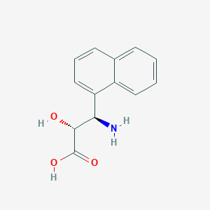 molecular formula C13H13NO3 B3046278 (2R,3R)-3-Amino-2-hydroxy-3-(naphthalen-1-yl)propanoic acid CAS No. 1217698-12-8