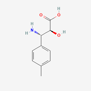 molecular formula C10H13NO3 B3046279 (2S,3S)-3-Amino-2-hydroxy-3-(p-tolyl)propanoic acid CAS No. 1217709-00-6