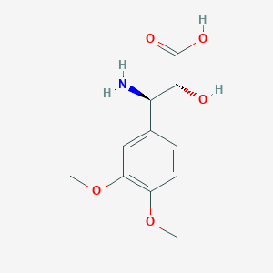 molecular formula C11H15NO5 B3046280 (2R,3R)-3-Amino-3-(3,4-dimethoxyphenyl)-2-hydroxypropanoic acid CAS No. 1217718-26-7