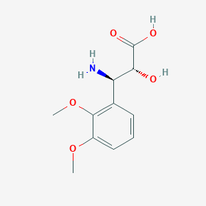 molecular formula C11H15NO5 B3046287 (2R,3R)-3-Amino-3-(2,3-dimethoxyphenyl)-2-hydroxypropanoic acid CAS No. 1217822-95-1
