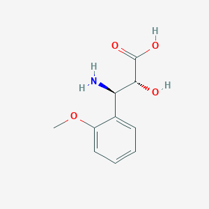 molecular formula C10H13NO4 B3046288 (2R,3R)-3-Amino-2-hydroxy-3-(2-methoxyphenyl)propanoic acid CAS No. 1217840-92-0