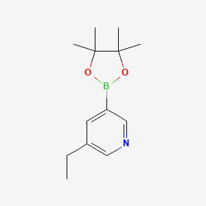molecular formula C13H20BNO2 B3046300 3-Ethyl-5-(4,4,5,5-tetramethyl-1,3,2-dioxaborolan-2-YL)pyridine CAS No. 1220696-49-0