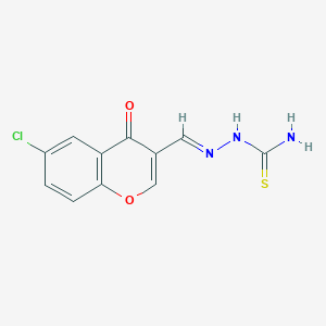molecular formula C11H8ClN3O2S B304631 6-chloro-4-oxo-4H-chromene-3-carbaldehyde thiosemicarbazone 