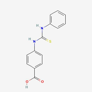 molecular formula C14H12N2O2S B3046311 Benzoic acid, 4-(((phenylamino)thioxomethyl)amino)- CAS No. 1223-42-3