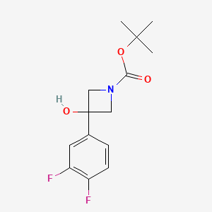 B3046333 Tert-butyl 3-(3,4-difluorophenyl)-3-hydroxyazetidine-1-carboxylate CAS No. 1227617-38-0