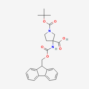 3-((((9H-Fluoren-9-yl)methoxy)carbonyl)amino)-1-(tert-butoxycarbonyl)pyrrolidine-3-carboxylic acid