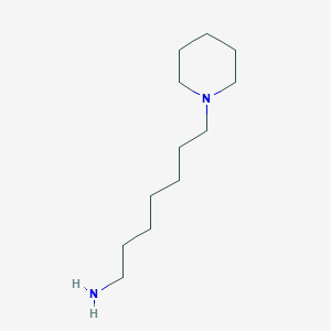 molecular formula C12H26N2 B3046345 1-Piperidineheptanamine CAS No. 123020-01-9