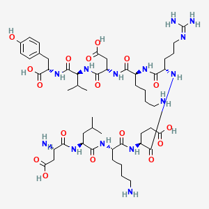 molecular formula C51H84N14O17 B3046350 Asp-Leu-Lys-Glu-Arg-Lys-Asp-Val-Tyr CAS No. 123167-52-2