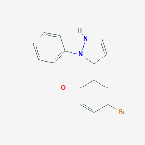 molecular formula C15H11BrN2O B304636 (6Z)-4-bromo-6-(2-phenyl-1H-pyrazol-3-ylidene)cyclohexa-2,4-dien-1-one 