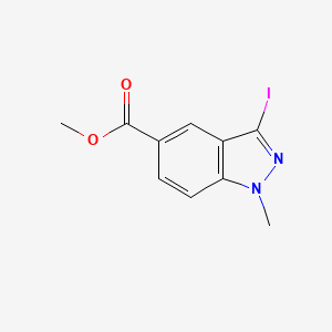molecular formula C10H9IN2O2 B3046364 Methyl 3-iodo-1-methyl-1H-indazole-5-carboxylate CAS No. 1234616-44-4