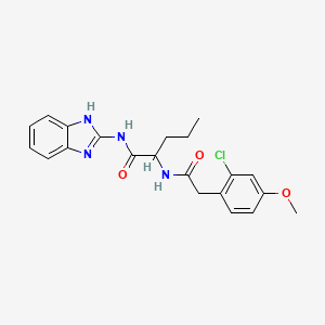 N-(1H-benzo[d]imidazol-2-yl)-2-(2-(2-chloro-4-methoxyphenyl)acetamido)pentanamide