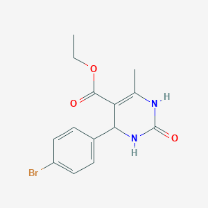 molecular formula C14H15BrN2O3 B3046374 Ethyl 4-(4-bromophenyl)-6-methyl-2-oxo-1,2,3,4-tetrahydropyrimidine-5-carboxylate CAS No. 123629-43-6
