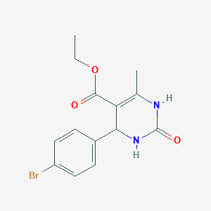 molecular formula C14H15BrN2O3 B3046374 4-(4-溴苯基)-6-甲基-2-氧代-1,2,3,4-四氢嘧啶-5-羧酸乙酯 CAS No. 123629-43-6