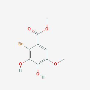 molecular formula C9H9BrO5 B3046377 Methyl 2-bromo-3,4-dihydroxy-5-methoxybenzoate CAS No. 123685-25-6