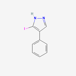 molecular formula C9H7IN2 B3046385 3-Iodo-4-phenyl-1H-pyrazole CAS No. 1238062-17-3