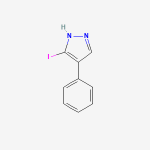 molecular formula C9H7IN2 B3046385 3-碘-4-苯基-1H-吡唑 CAS No. 1238062-17-3