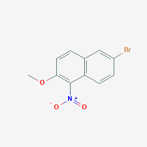 molecular formula C11H8BrNO3 B3046387 6-Bromo-2-methoxy-1-nitronaphthalene CAS No. 123856-15-5