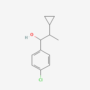 molecular formula C12H15ClO B3046393 1-(4-Chlorophenyl)-2-cyclopropylpropan-1-ol CAS No. 123989-28-6