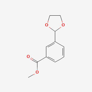 molecular formula C11H12O4 B3046395 Methyl 3-(1,3-dioxolan-2-yl)benzoate CAS No. 124038-36-4