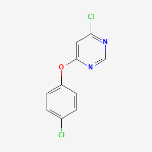 molecular formula C10H6Cl2N2O B3046396 Pyrimidine, 4-chloro-6-(4-chlorophenoxy)- CAS No. 124041-02-7