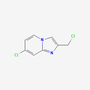 molecular formula C8H6Cl2N2 B3046410 7-Chloro-2-(chloromethyl)imidazo[1,2-a]pyridine CAS No. 124168-59-8