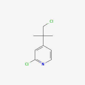 molecular formula C9H11Cl2N B3046420 Pyridine, 2-chloro-4-(2-chloro-1,1-dimethylethyl)- CAS No. 124420-60-6