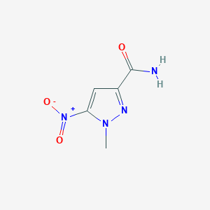 molecular formula C5H6N4O3 B3046432 1-methyl-5-nitro-1H-pyrazole-3-carboxamide CAS No. 1245771-73-6